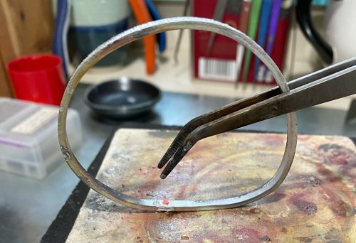 Susan LeGuyader's Classic Bangle Bracelet - , Contemporary Wire Jewelry, Texturing, Butane Torch, Soldering, Solder, classic bangle